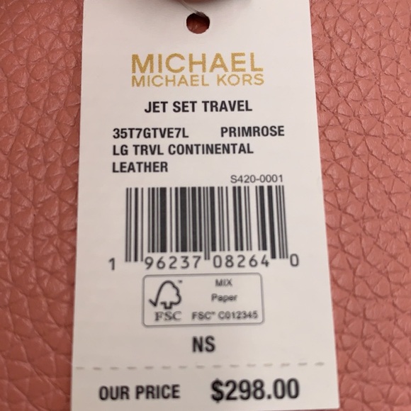 MICHAEL KORS LARGE TRAVEL CONTINENTAL WRISTLET WALLET PRIMEROSE COLOR - Picture 16 of 16